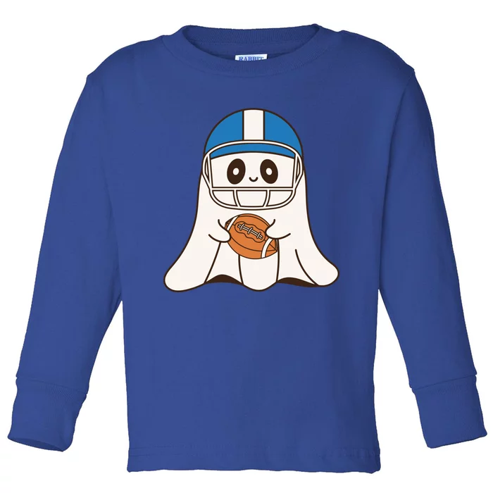 Halloween Football Ghost Mascot And Sports Lovers Funny Gift Toddler Long Sleeve Shirt