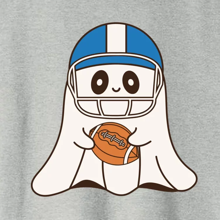 Halloween Football Ghost Mascot And Sports Lovers Funny Gift Women's Crop Top Tee