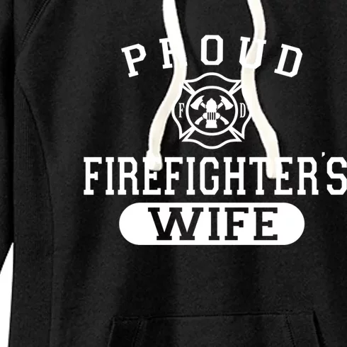 Husband Firefighter Gift For Wife Proud Firefighters Wife Gift Women's Fleece Hoodie