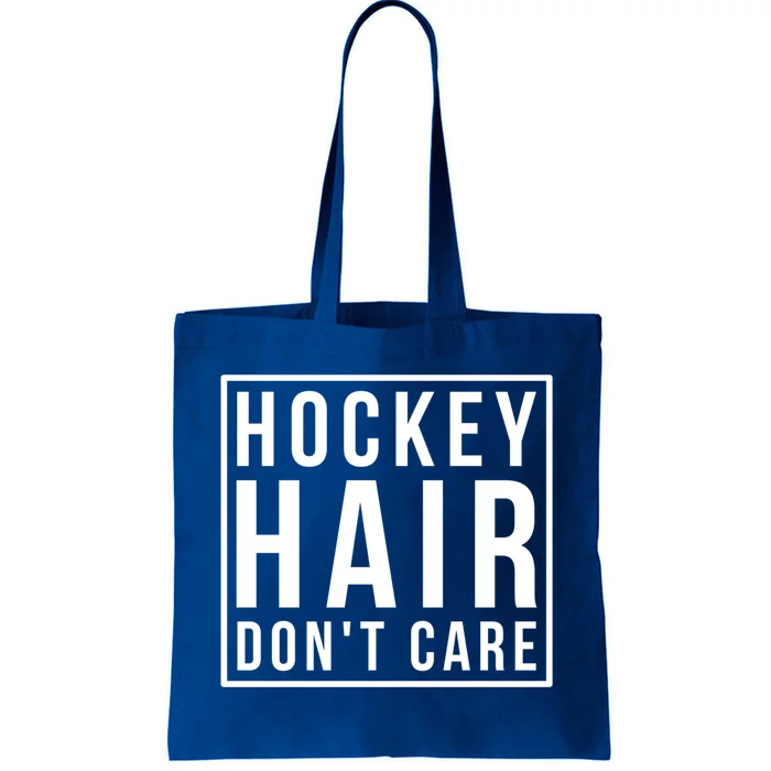 Hockey Funny Gift Ladies Hockey Hair Dont Care Cool Gift Tote Bag