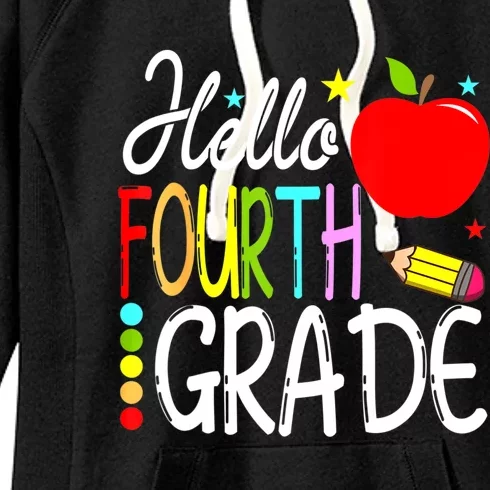 Hello Fourth Grade Team 4th Grade Back To School Teacher Women's Fleece Hoodie