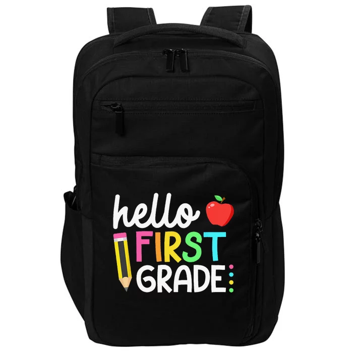 Hello First Grade Team 1st Grade Back To School Teacher Impact Tech Backpack