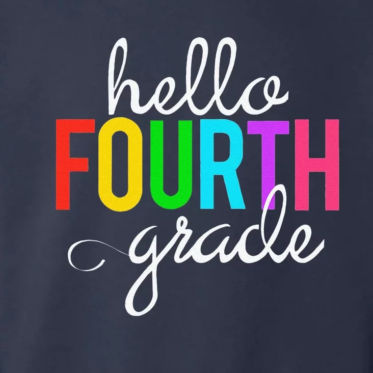 Hello Fourth Grade 4th First Day Of School Bright Teacher Toddler Hoodie