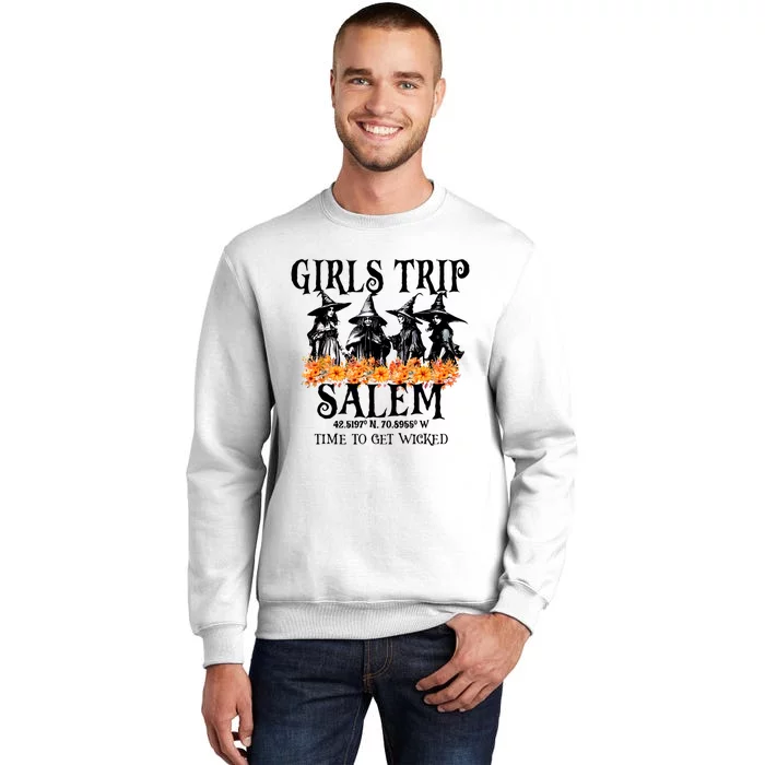 Halloween Funny Girl Trip Salem Time To Get Witch Gift Sweatshirt