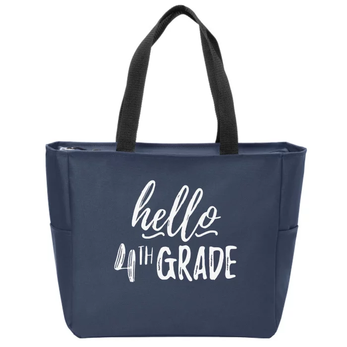 Hello Fourth Grade For 4th Graders Teachers Aides Zip Tote Bag