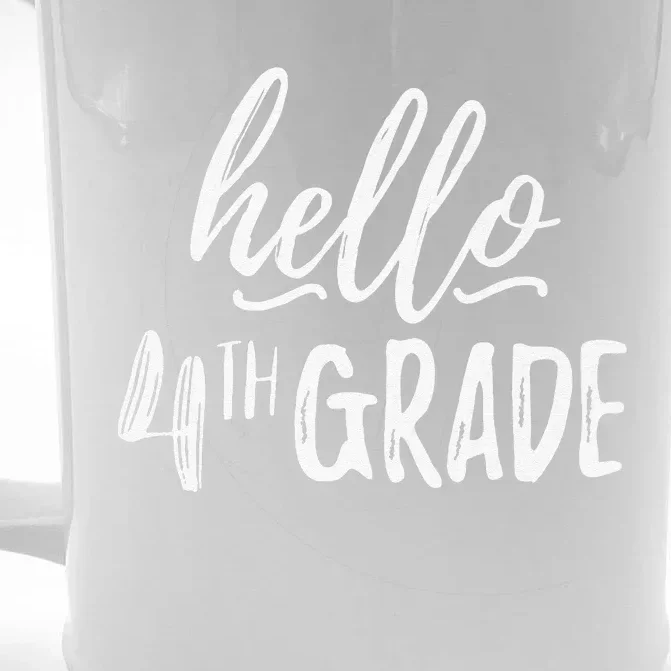 Hello Fourth Grade For 4th Graders Teachers Aides Front & Back Beer Stein