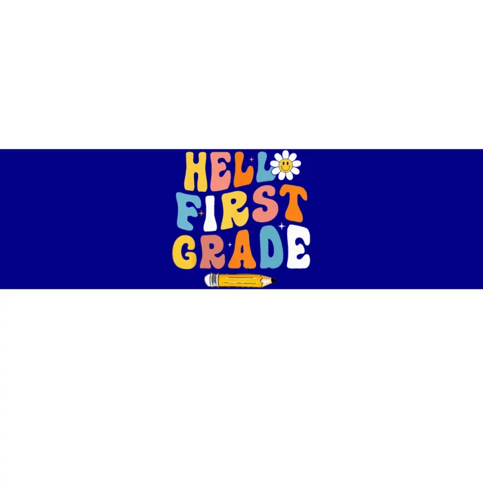 Hello First Grade Teachers Women Back To School Bumper Sticker