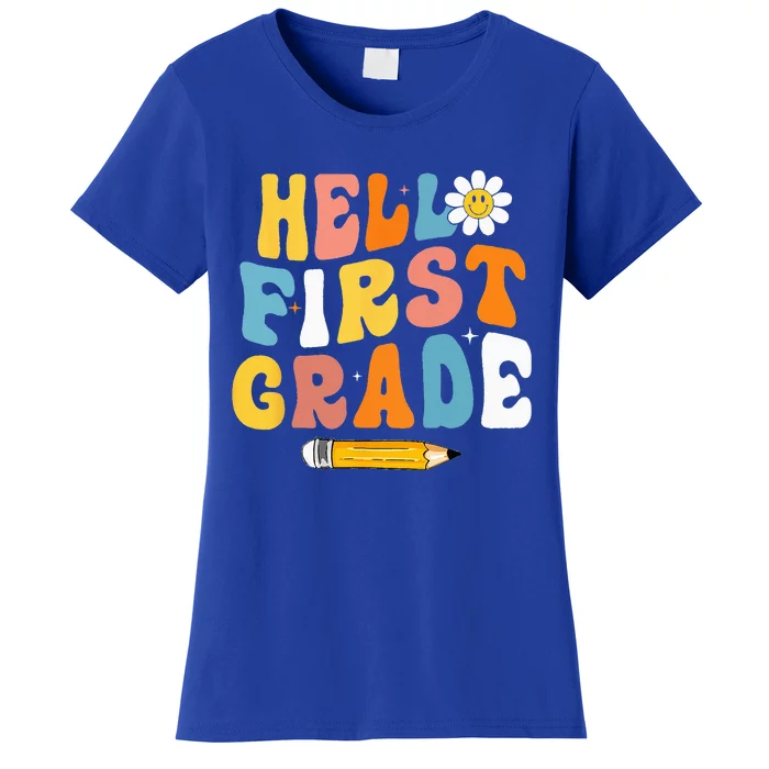 Hello First Grade Teachers Women Back To School Women's T-Shirt