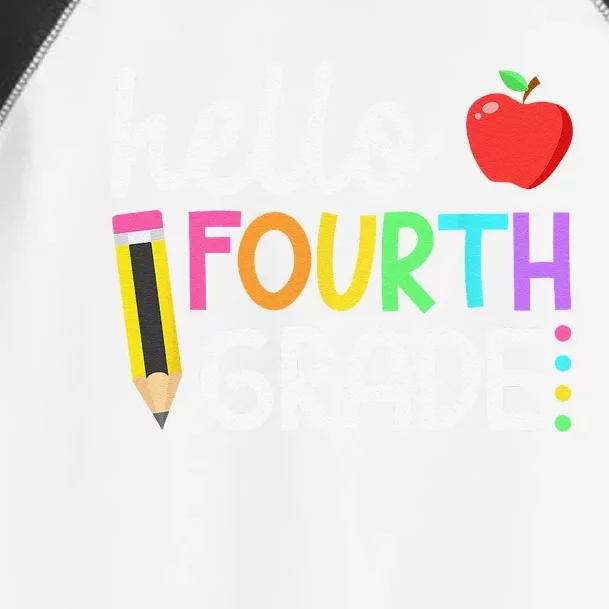 Hello Fourth Grade Team 4th Grade Back To School Teacher Toddler Fine Jersey T-Shirt