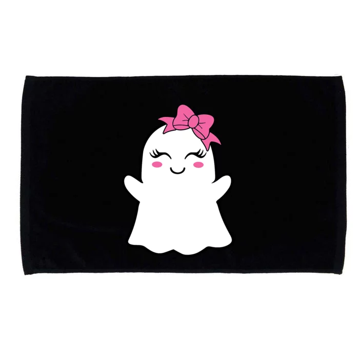 Halloween Funny Ghost With Pink Bow Boo Microfiber Hand Towel