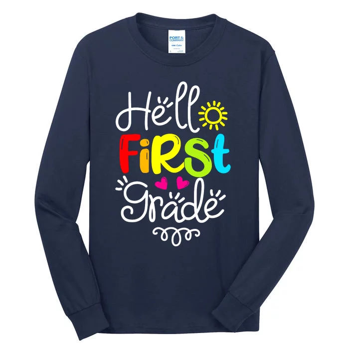 Hello First Grade Tall Long Sleeve T-Shirt