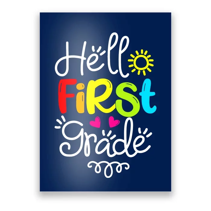 Hello First Grade Poster