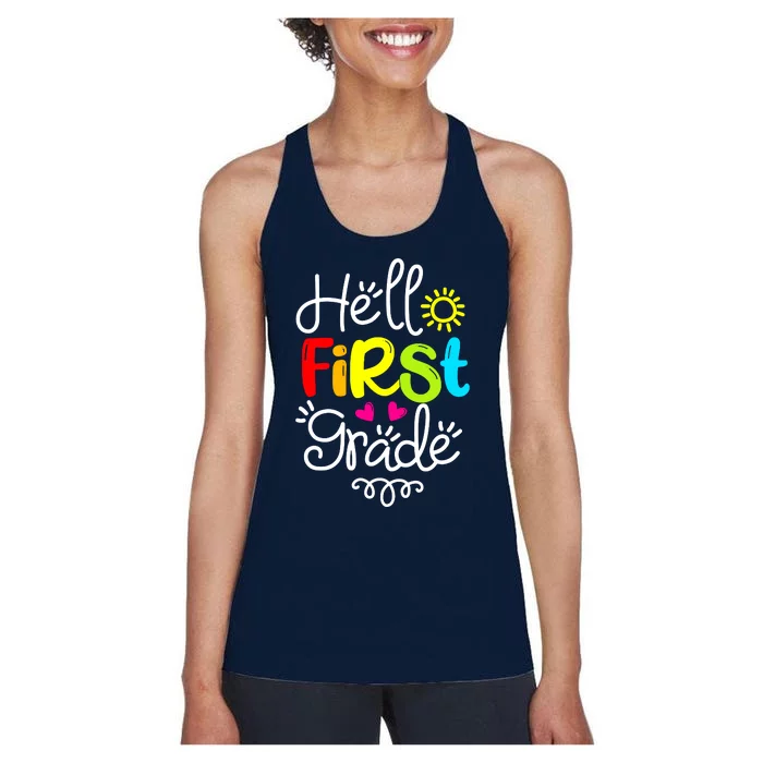 Hello First Grade Women's Racerback Tank