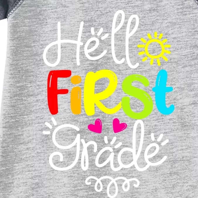 Hello First Grade Infant Baby Jersey Bodysuit