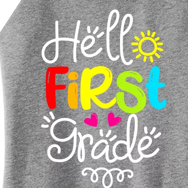 Hello First Grade Women’s Perfect Tri Rocker Tank