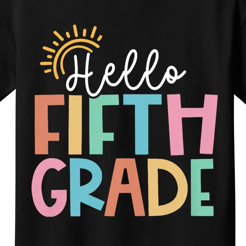 Hello Fifth Grade Team 5th Grade Back To School Teacher Kids T-Shirt