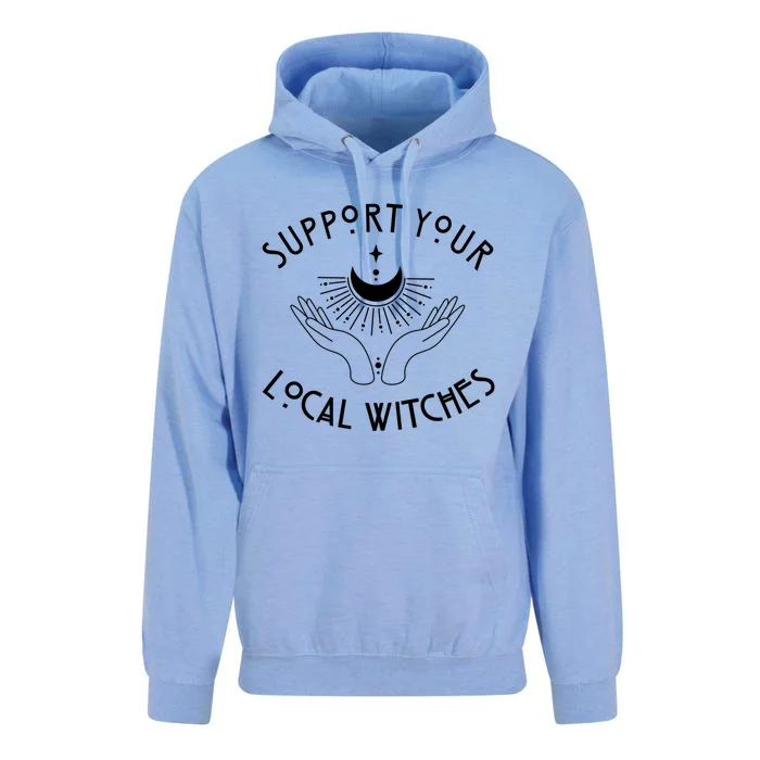 Halloween Funny Gift Support Your Local Witches Cool Gift Unisex Surf Hoodie