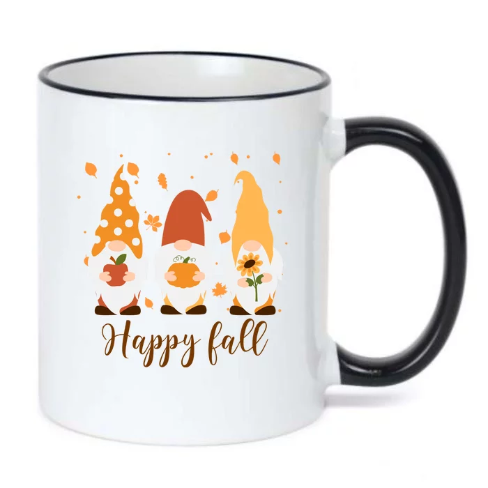 Happy Fall Gnome Festive Cute Black Color Changing Mug