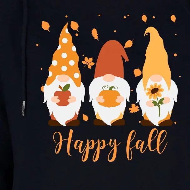 Happy Fall Gnome Festive Cute Womens Funnel Neck Pullover Hood