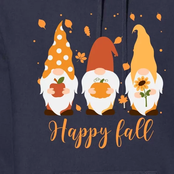 Happy Fall Gnome Festive Cute Premium Hoodie