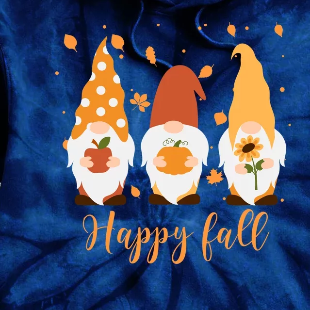 Happy Fall Gnome Festive Cute Tie Dye Hoodie