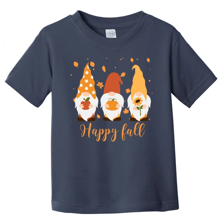 Happy Fall Gnome Festive Cute Toddler T-Shirt