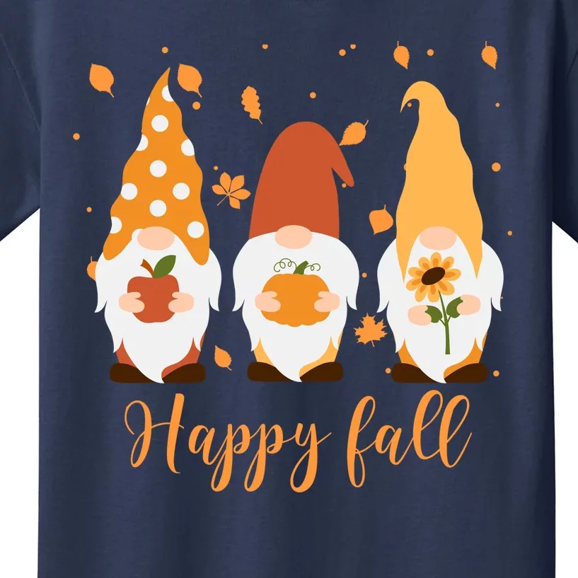 Happy Fall Gnome Festive Cute Kids T-Shirt