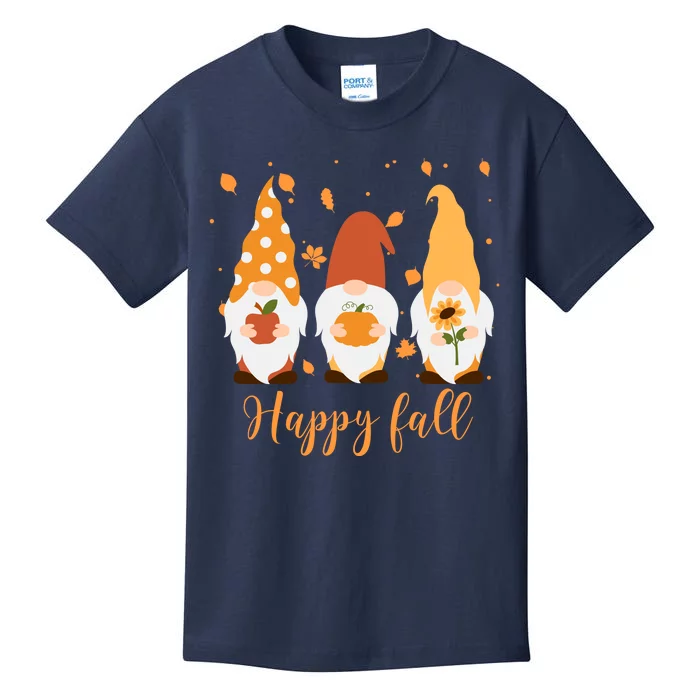 Happy Fall Gnome Festive Cute Kids T-Shirt