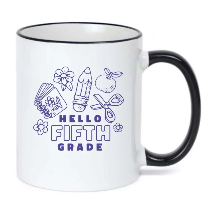 Hello Fifth Grade School Black Color Changing Mug