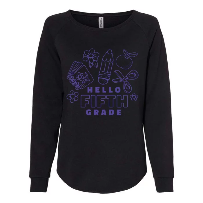 Hello Fifth Grade School Womens California Wash Sweatshirt