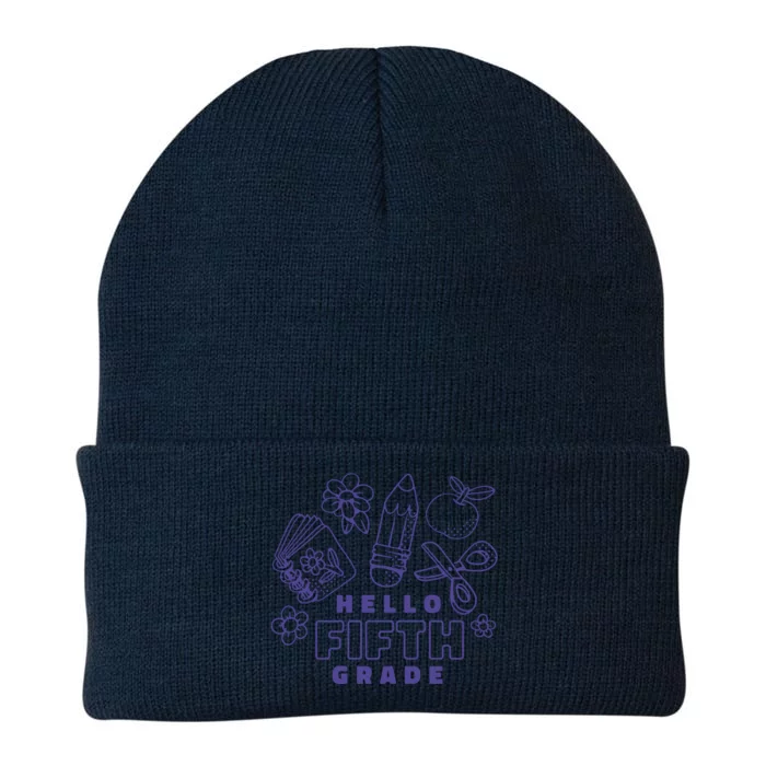 Hello Fifth Grade School Knit Cap Winter Beanie