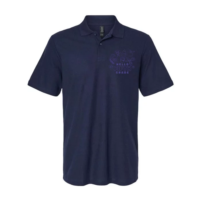 Hello Fifth Grade School Softstyle Adult Sport Polo