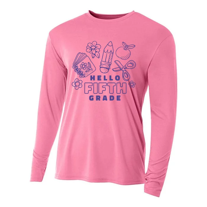 Hello Fifth Grade School Cooling Performance Long Sleeve Crew