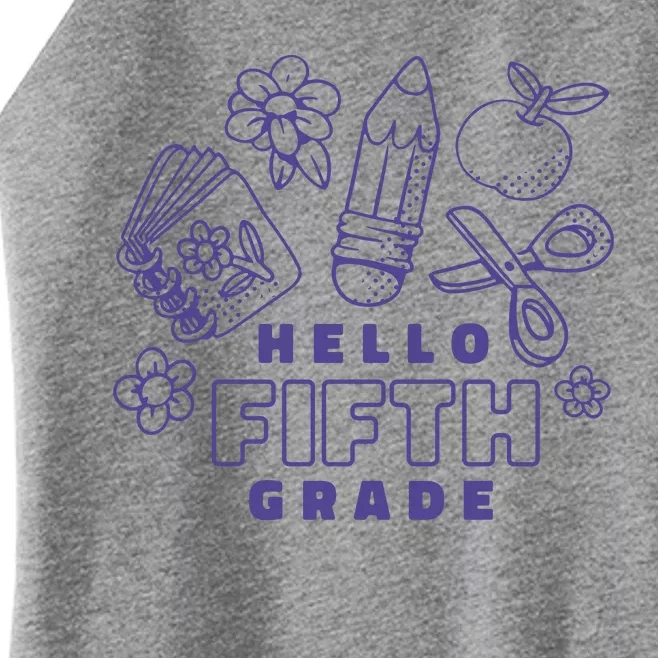 Hello Fifth Grade School Women’s Perfect Tri Rocker Tank