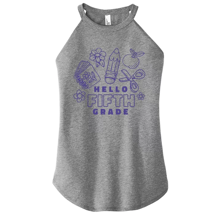 Hello Fifth Grade School Women’s Perfect Tri Rocker Tank