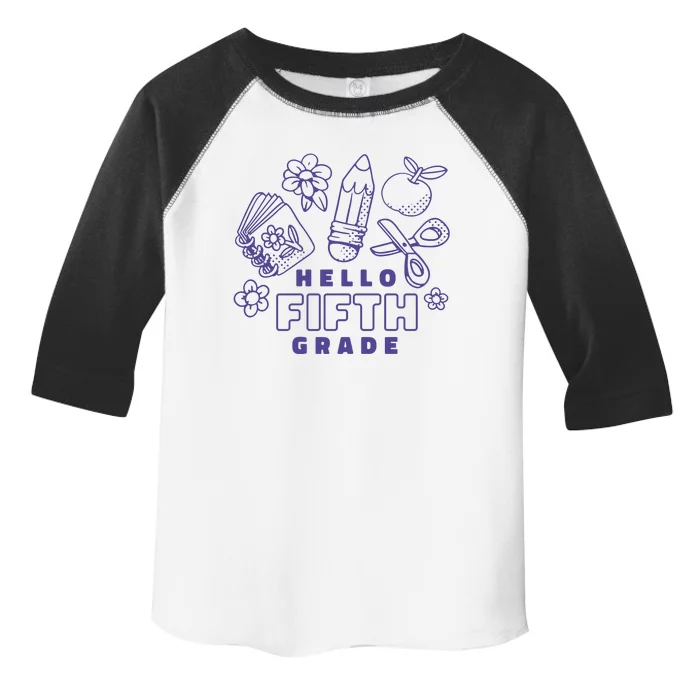 Hello Fifth Grade School Toddler Fine Jersey T-Shirt