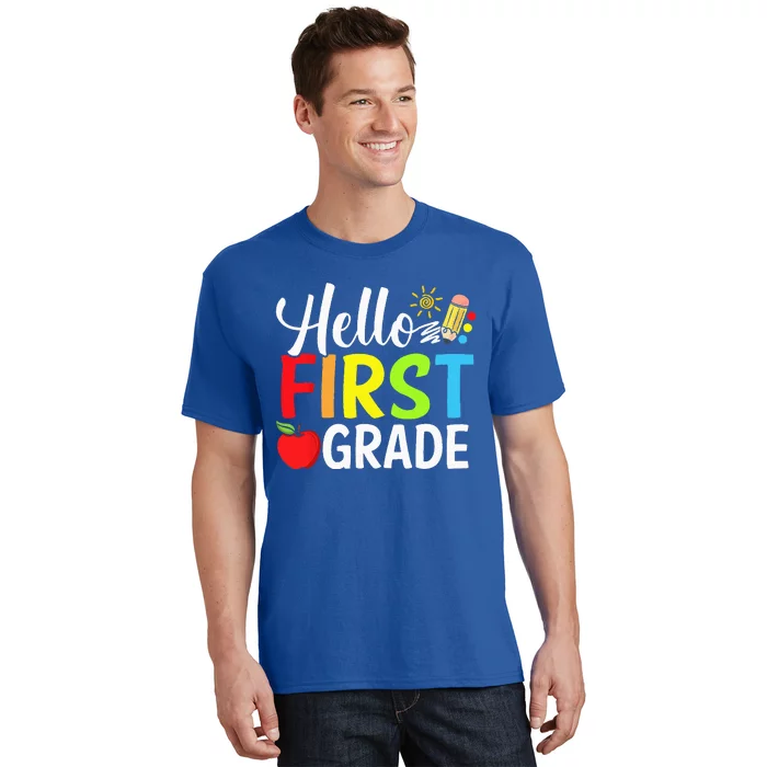 Hello First Grade Team 1st Grade Back To School Teacher T-Shirt