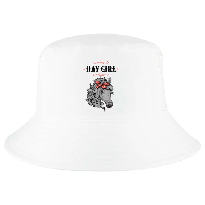 Horse Funny Gift For Girls And Women Horse With Bandana Hay Girl Cool Gift Cool Comfort Performance Bucket Hat