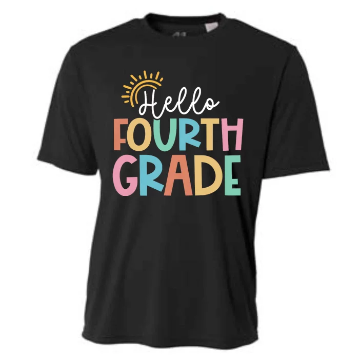 Hello Fourth Grade Team 4th Grade Back To School Teacher Cooling Performance Crew T-Shirt