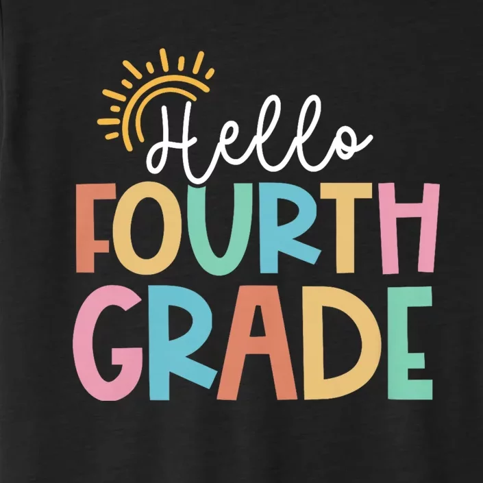 Hello Fourth Grade Team 4th Grade Back To School Teacher ChromaSoft Performance T-Shirt