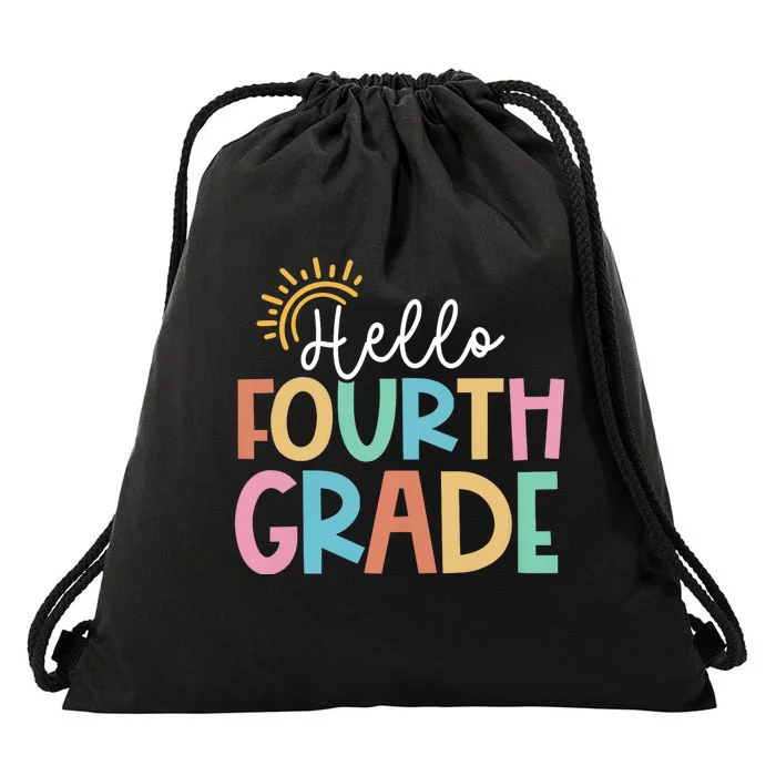 Hello Fourth Grade Team 4th Grade Back To School Teacher Drawstring Bag