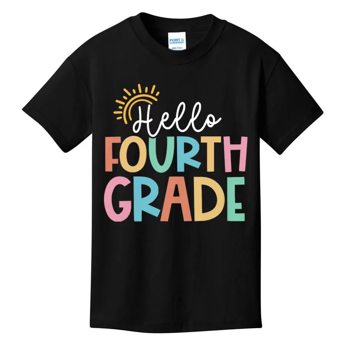 Hello Fourth Grade Team 4th Grade Back To School Teacher Kids T-Shirt