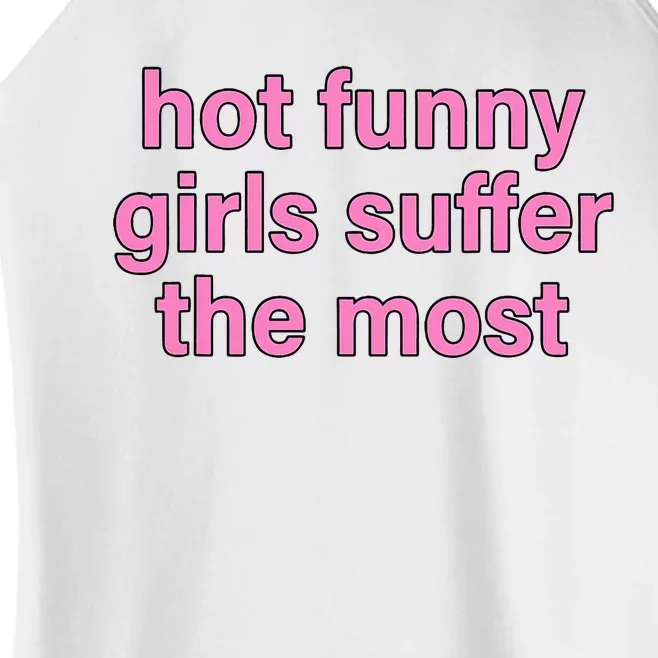 Hot Funny Girl Suffer The Most Women’s Perfect Tri Rocker Tank