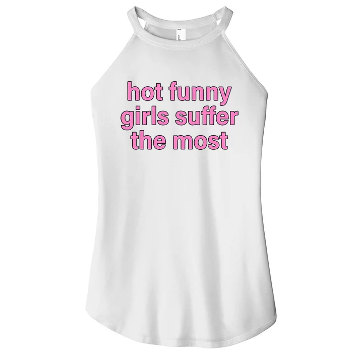 Hot Funny Girl Suffer The Most Women’s Perfect Tri Rocker Tank