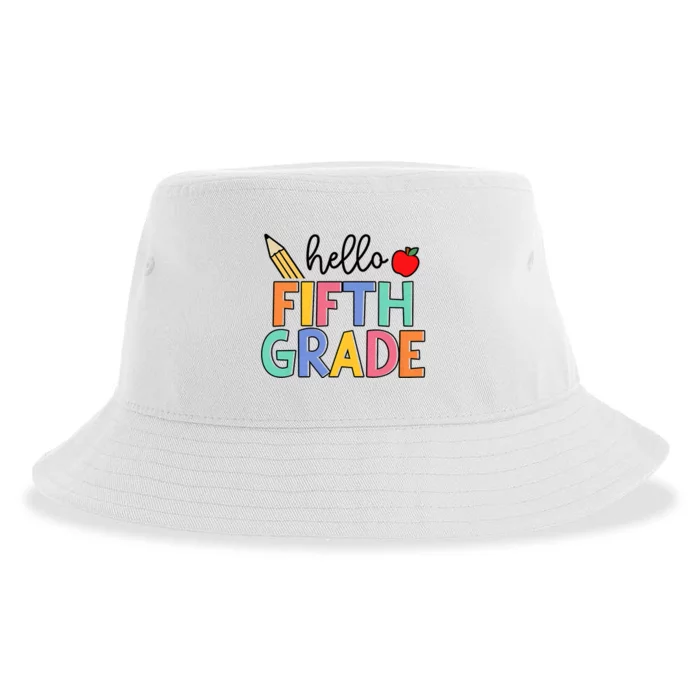 Hello Fifth Grade Team 5th Grade Back To School Teacher Sustainable Bucket Hat