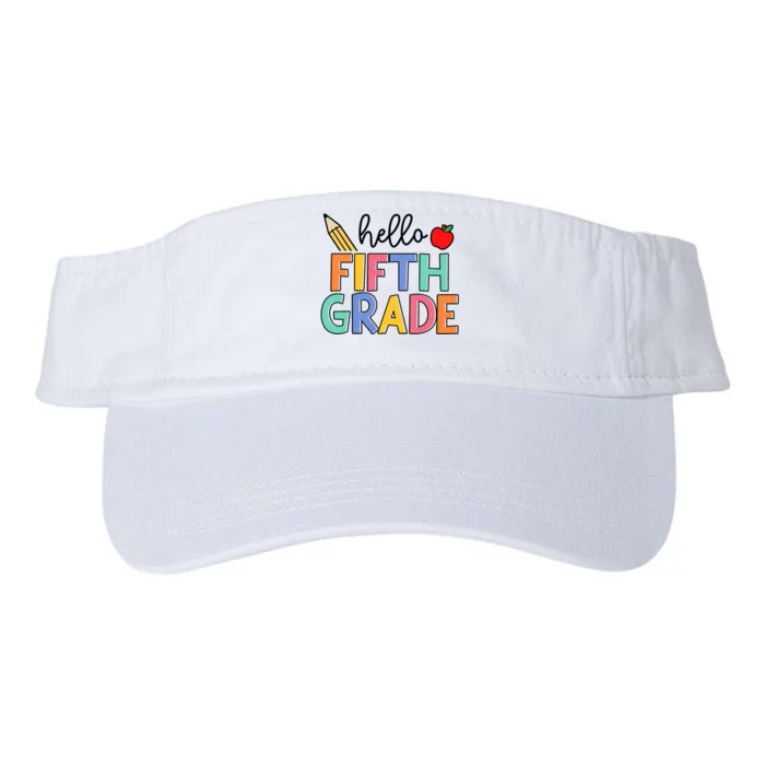 Hello Fifth Grade Team 5th Grade Back To School Teacher Valucap Bio-Washed Visor