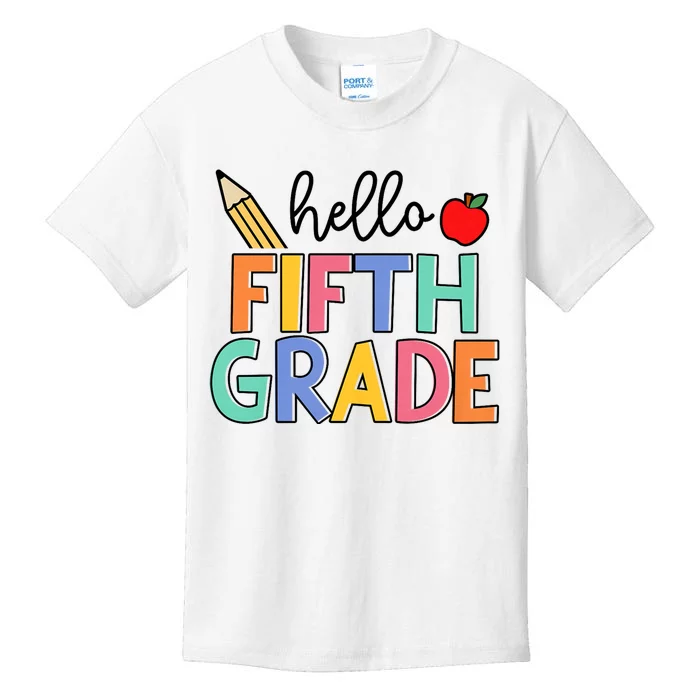 Hello Fifth Grade Team 5th Grade Back To School Teacher Kids T-Shirt