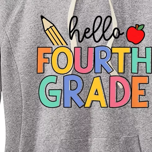 Hello Fourth Grade Team 4th Grade Back To School Teacher Women's Fleece Hoodie