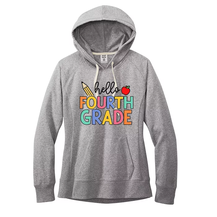 Hello Fourth Grade Team 4th Grade Back To School Teacher Women's Fleece Hoodie