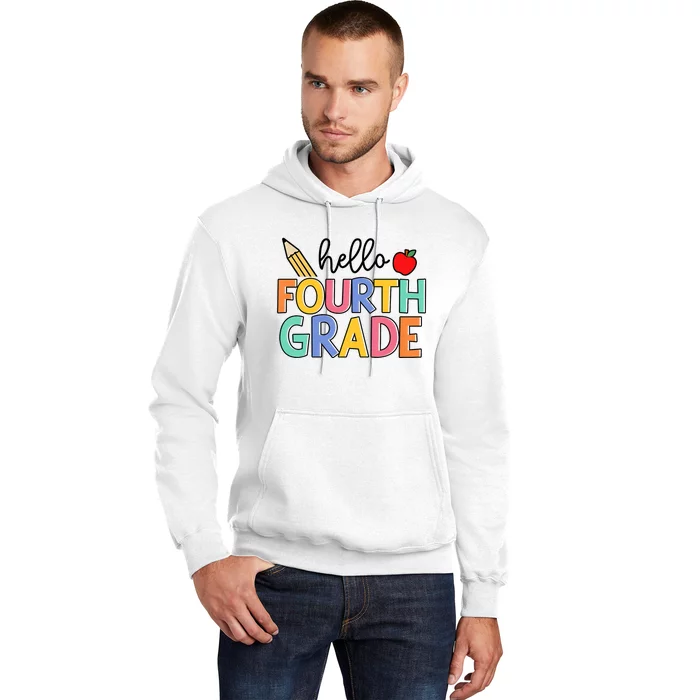 Hello Fourth Grade Team 4th Grade Back To School Teacher Hoodie